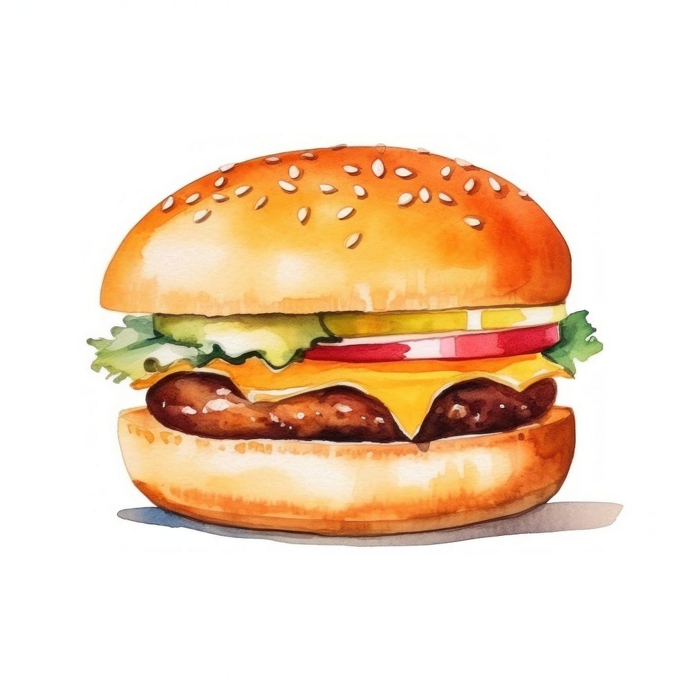 Minimal cute burger food hamburger vegetable. AI generated Image by rawpixel.