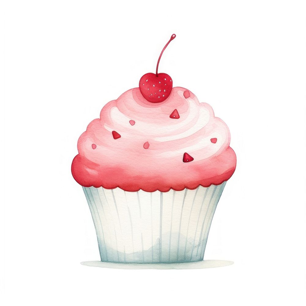 Minimal cute cupcake dessert cream food. AI generated Image by rawpixel.