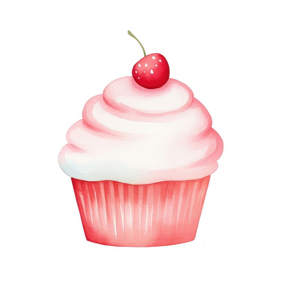 Minimal cute cupcake dessert cream food. AI generated Image by rawpixel.