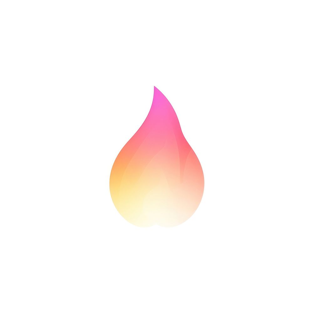 Fire icon lighting petal white background. AI generated Image by rawpixel.