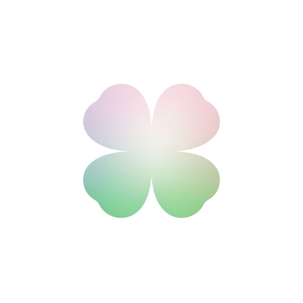 Clover leaf icon flower petal white background. AI generated Image by rawpixel.