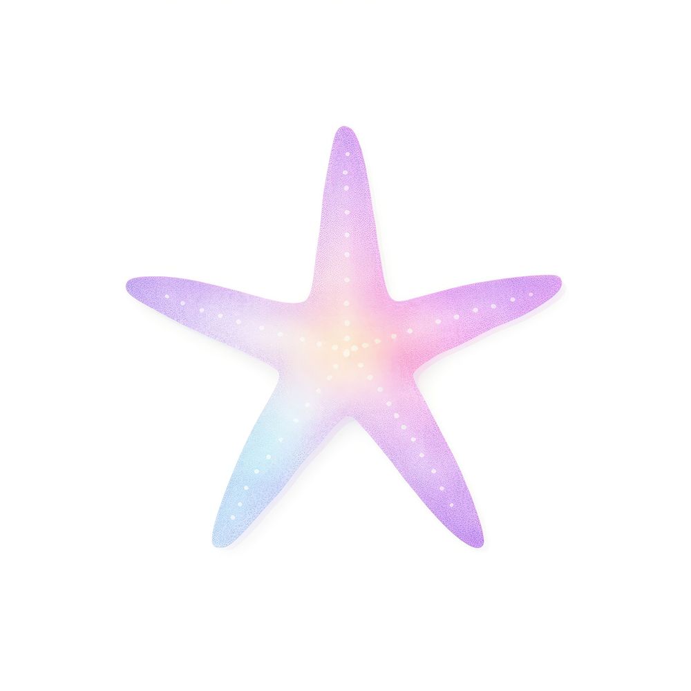 Starfish icon white background invertebrate illuminated. AI generated Image by rawpixel.