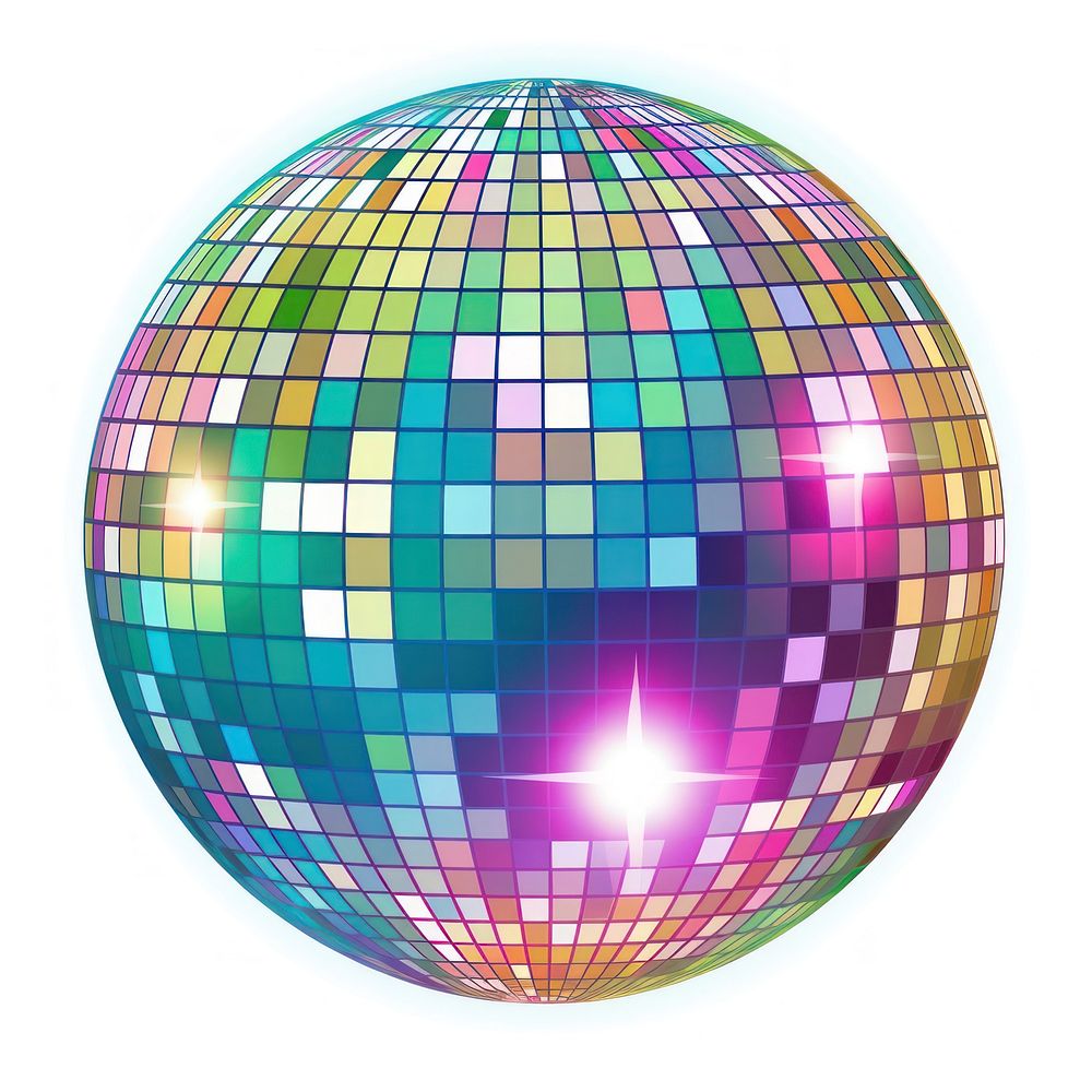 Disco ball backgrounds sphere white background. AI generated Image by rawpixel.
