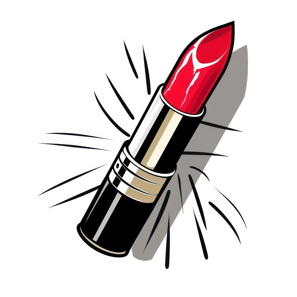 Lipstick cosmetic cosmetics white background weaponry. AI generated Image by rawpixel.