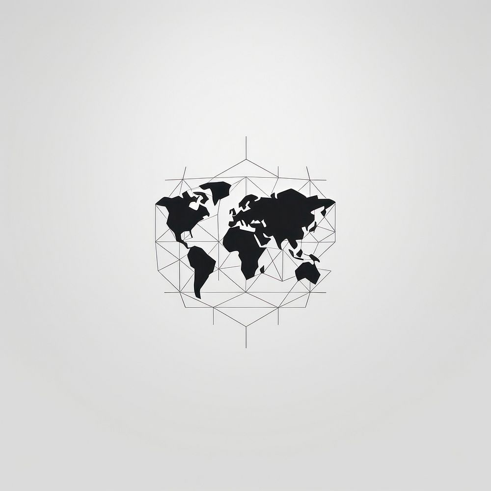 World shape logo geometric shape. AI generated Image by rawpixel.