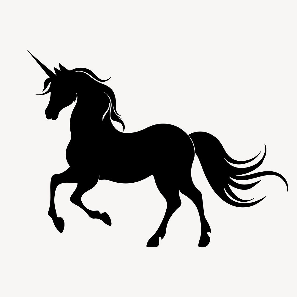 Unicorn silhouette stallion animal.