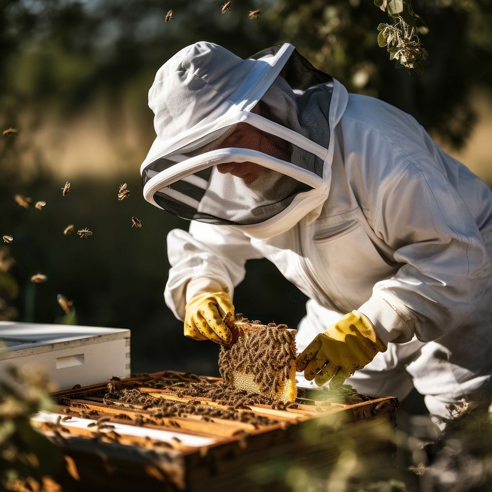 Beekeeper bee beekeeper insect. AI generated Image by rawpixel.
