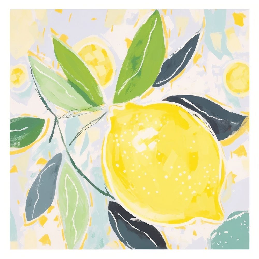 Lemon art backgrounds fruit. AI generated Image by rawpixel.