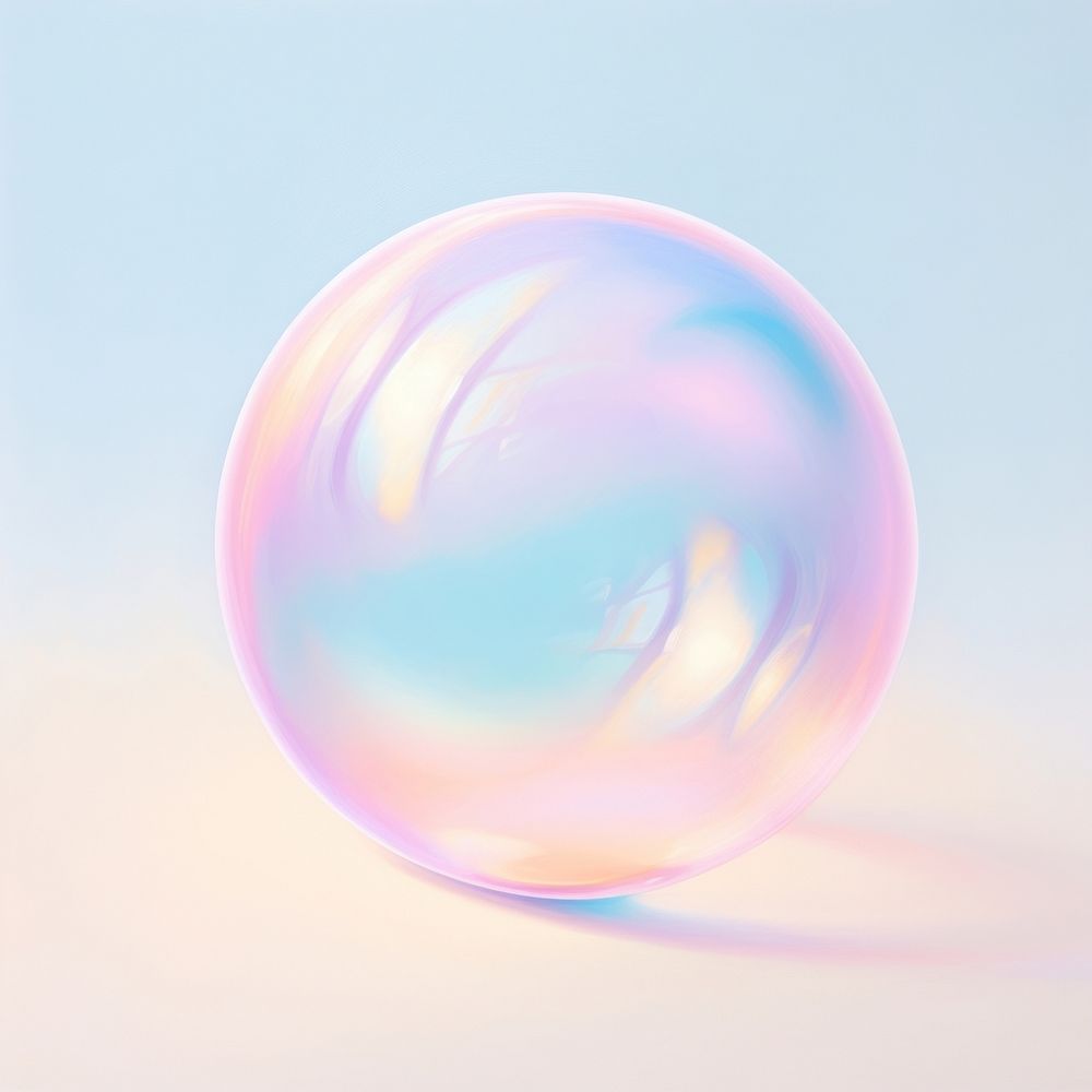 A pastel clear bubble sphere lightweight transparent. AI generated Image by rawpixel.