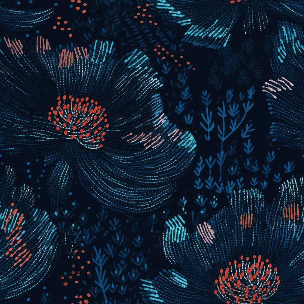 Blue flower pattern backgrounds art accessories