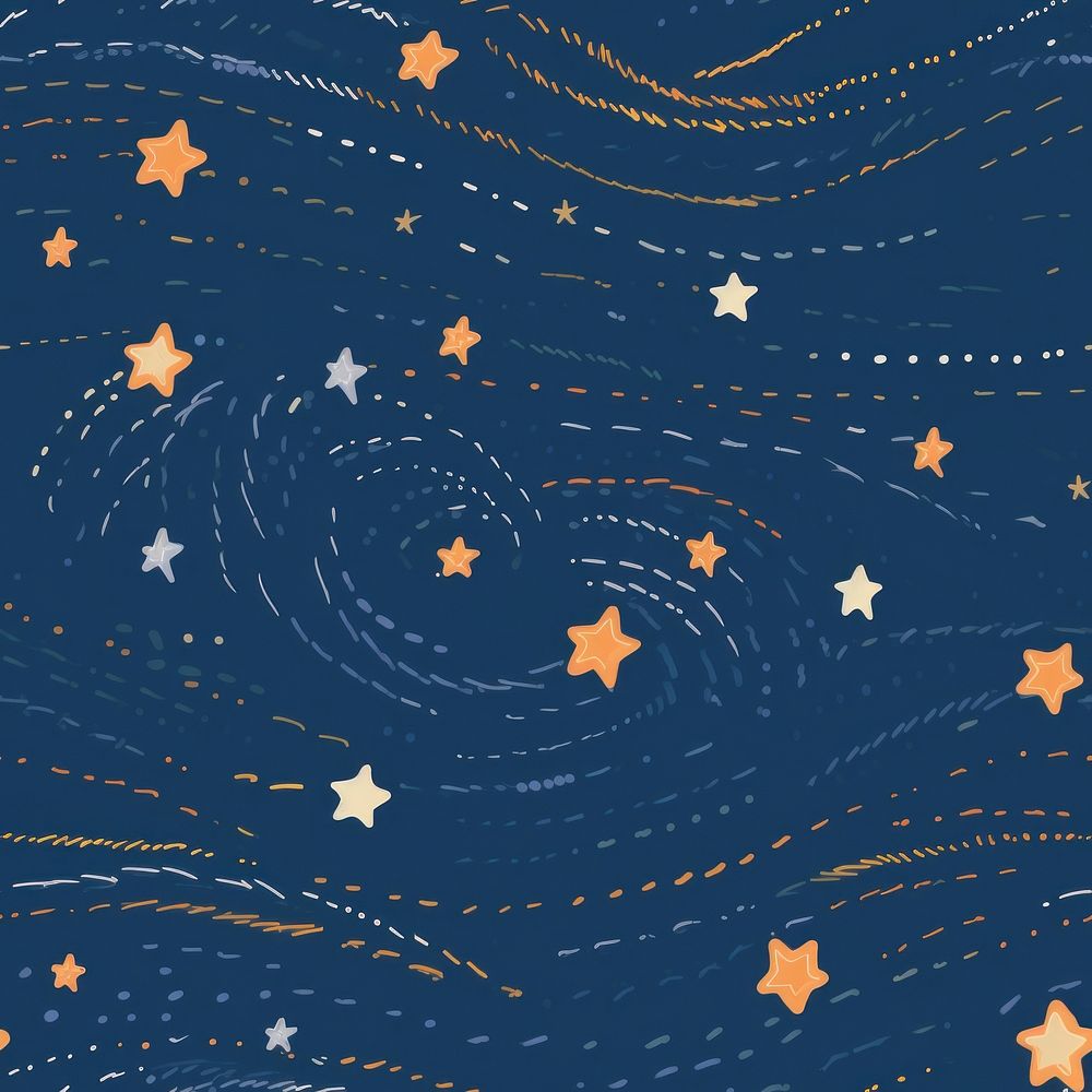 Moon and stars pattern night constellation backgrounds