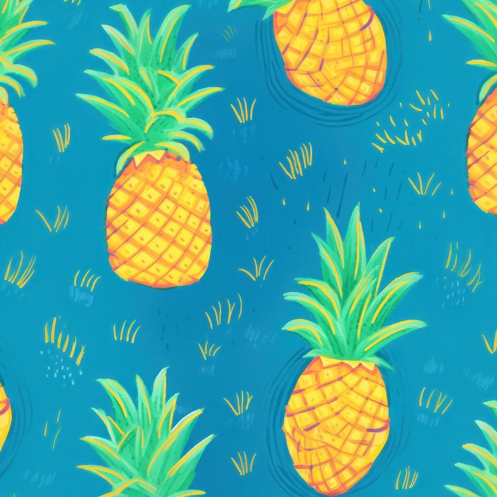 Pineapple pattern plant fruit food. AI generated Image by rawpixel.