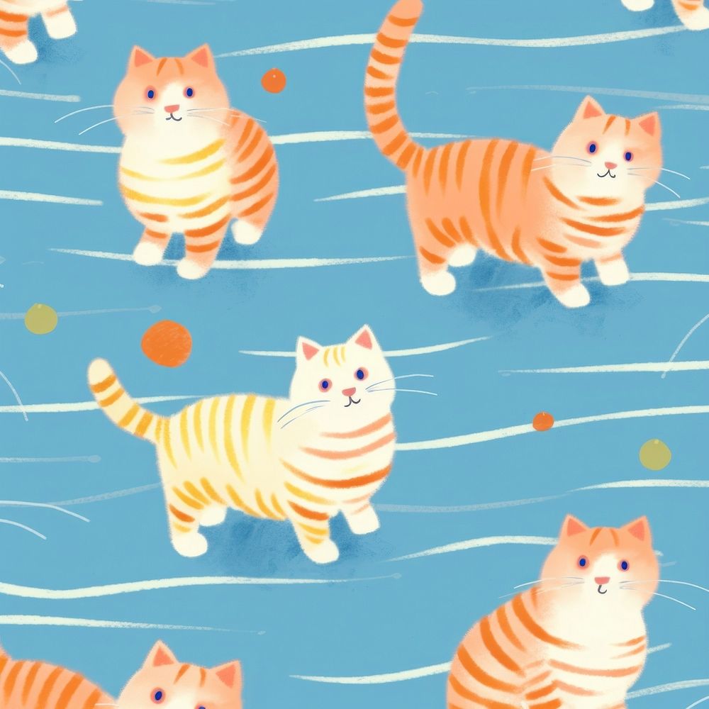 Kitten pattern animal mammal pet. AI generated Image by rawpixel.