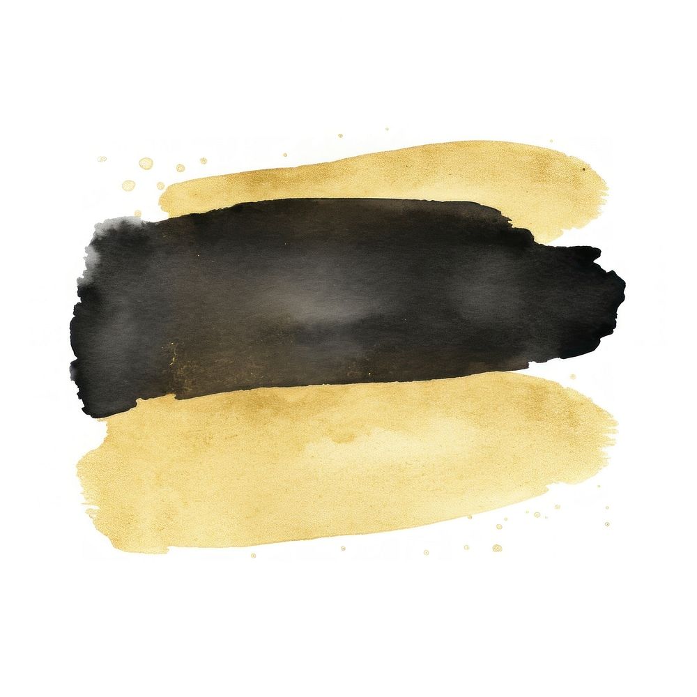 Black with gold glitter stains paint white background rectangle. AI generated Image by rawpixel.