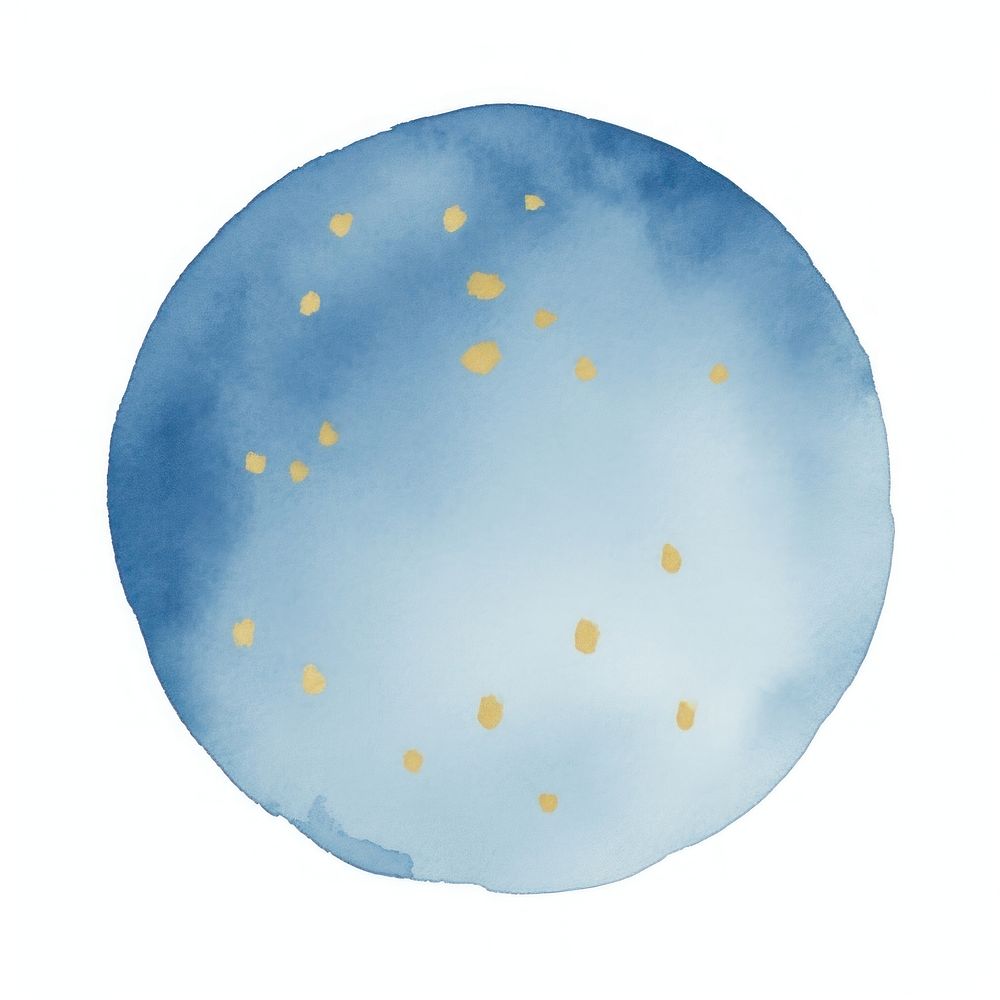 Blue circle shape astronomy white background dishware. AI generated Image by rawpixel.