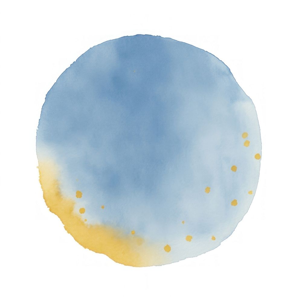 Blue circle shape paint sky white background. AI generated Image by rawpixel.