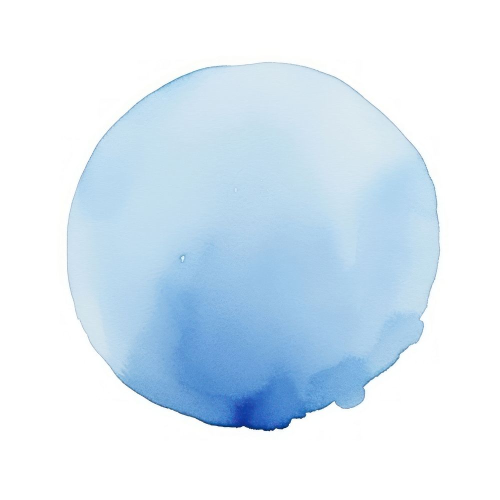 Blue circle shape white background invertebrate turquoise. AI generated Image by rawpixel.