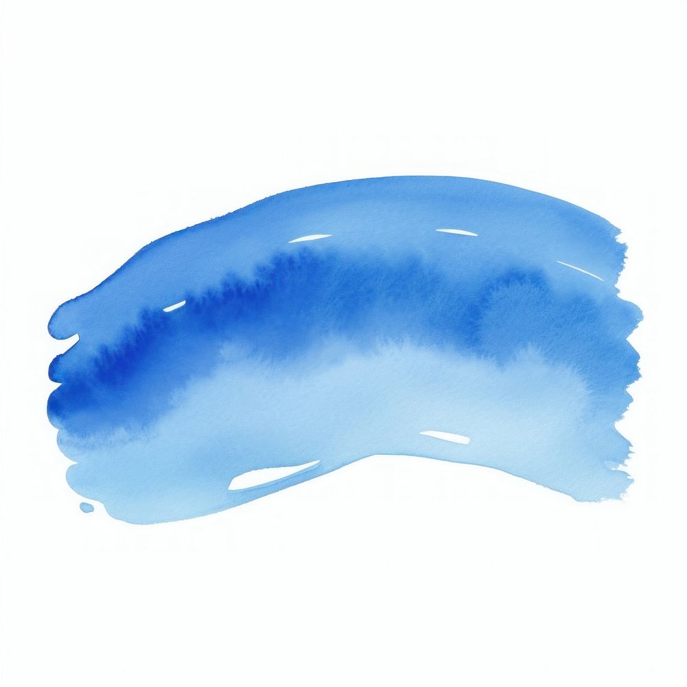 Blue wave brush paint water white background. AI generated Image by rawpixel.