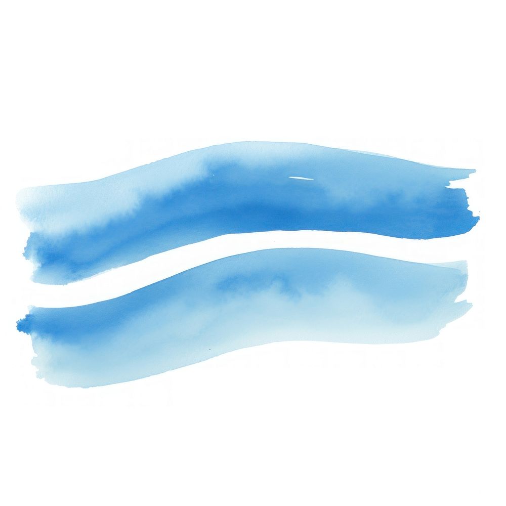 Blue wave brush backgrounds paint white background. AI generated Image by rawpixel.