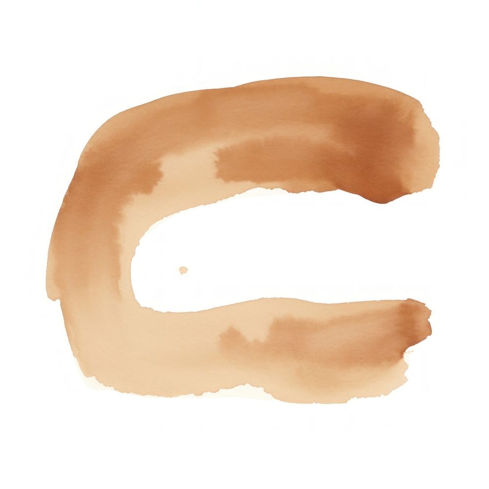Brown paint stain white background. AI generated Image by rawpixel.