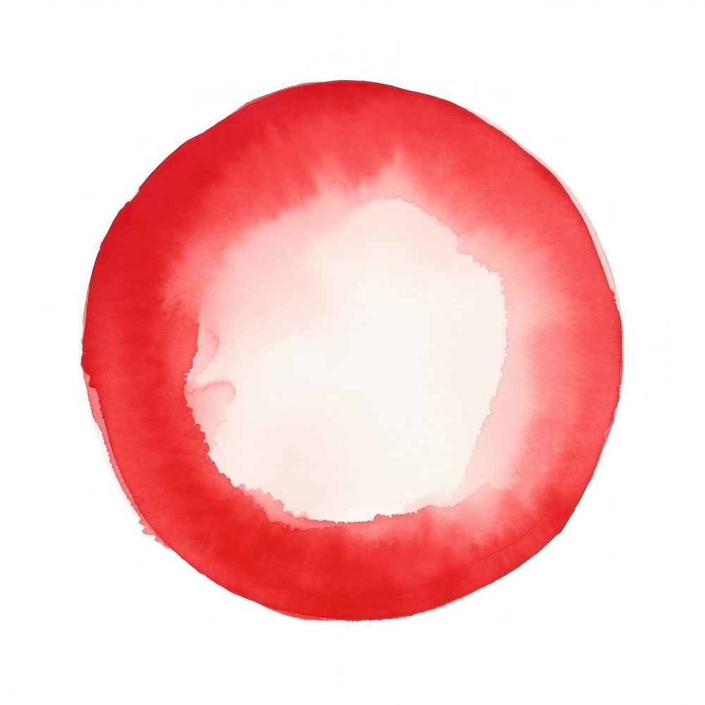 Crimson circle shape paint white background splattered. AI generated Image by rawpixel.