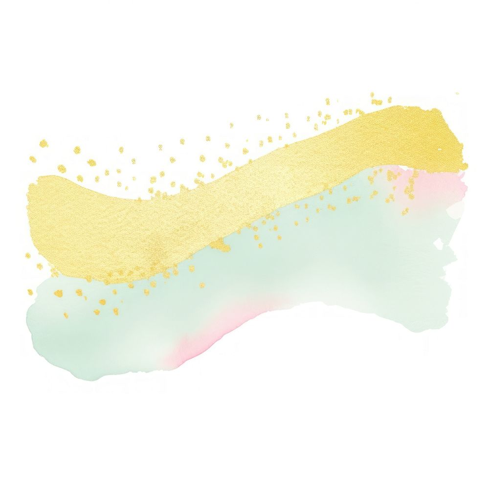 Pastel and gold glitter stains painting paper white background. AI generated Image by rawpixel.