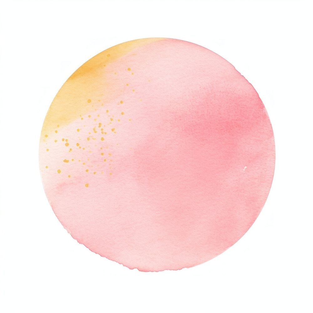 Pink circle shape paint white background creativity. AI generated Image by rawpixel.