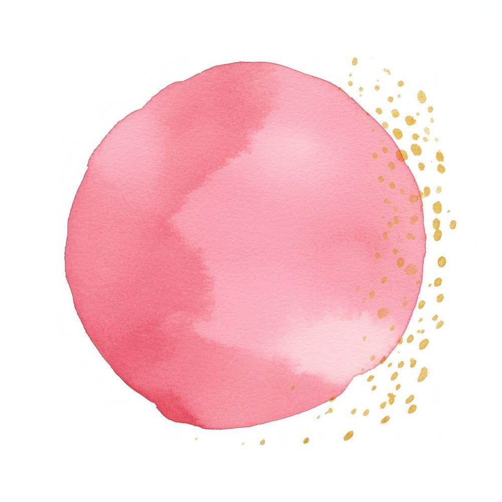 Pink circle shape petal white background splattered. AI generated Image by rawpixel.