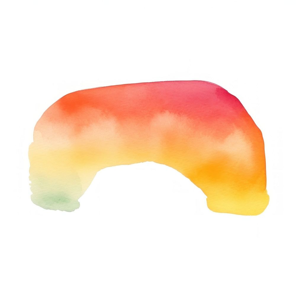 Rainbow abstract shape painting white background confectionery. AI generated Image by rawpixel.