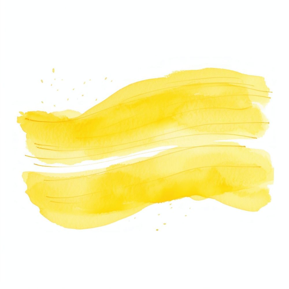 Yellow wave brush backgrounds paint paper. AI generated Image by rawpixel.