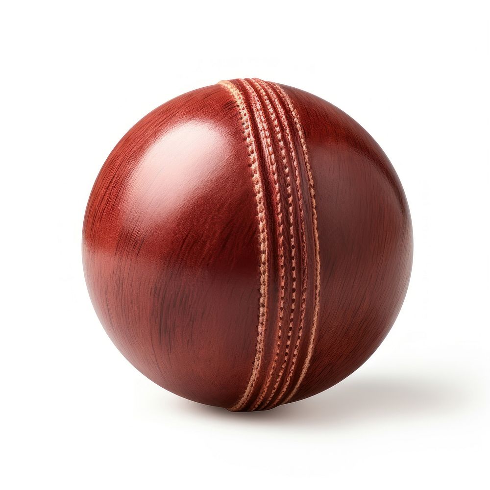 Cricket ball sphere sports white background. AI generated Image by rawpixel.