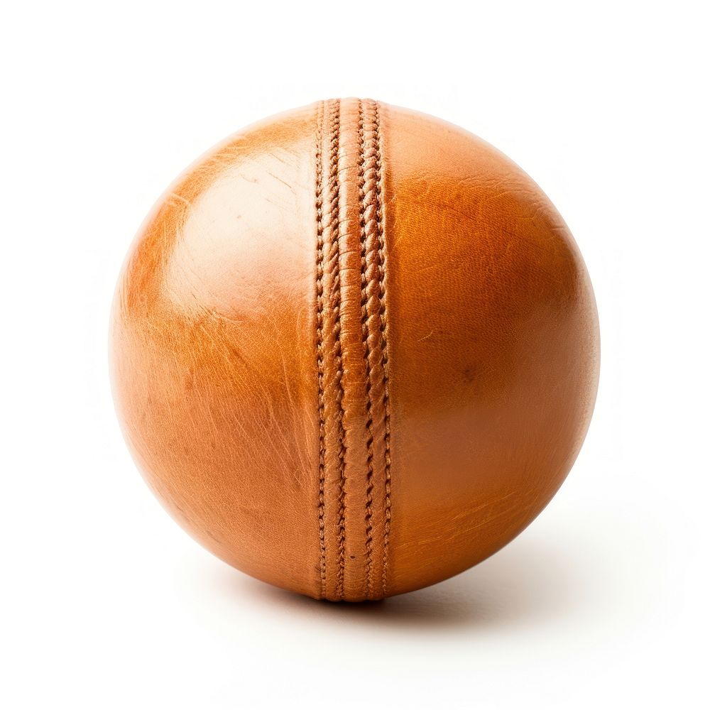 Cricket leather ball sphere sports white background. AI generated Image by rawpixel.