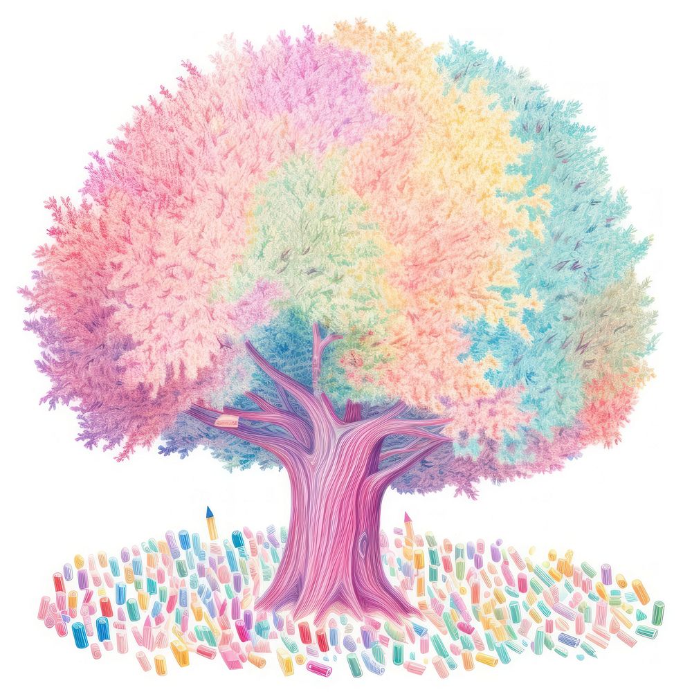 Tree art drawing sketch. AI generated Image by rawpixel.