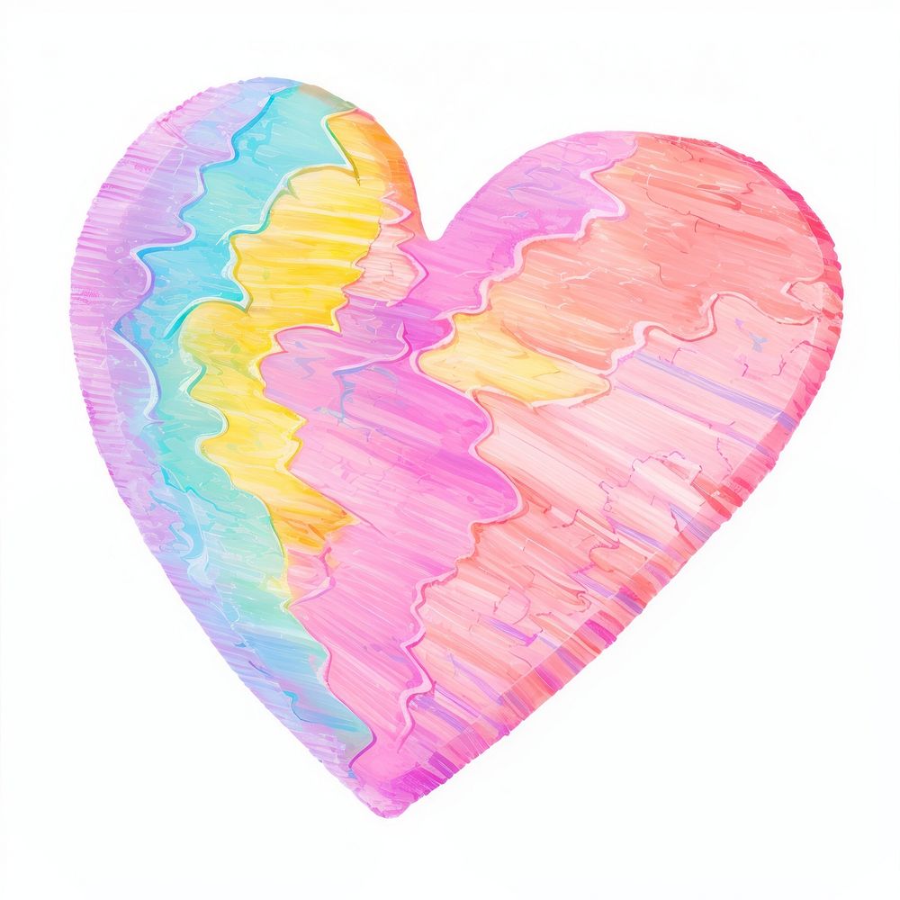 Broken heart shape white background creativity painting. AI generated Image by rawpixel.