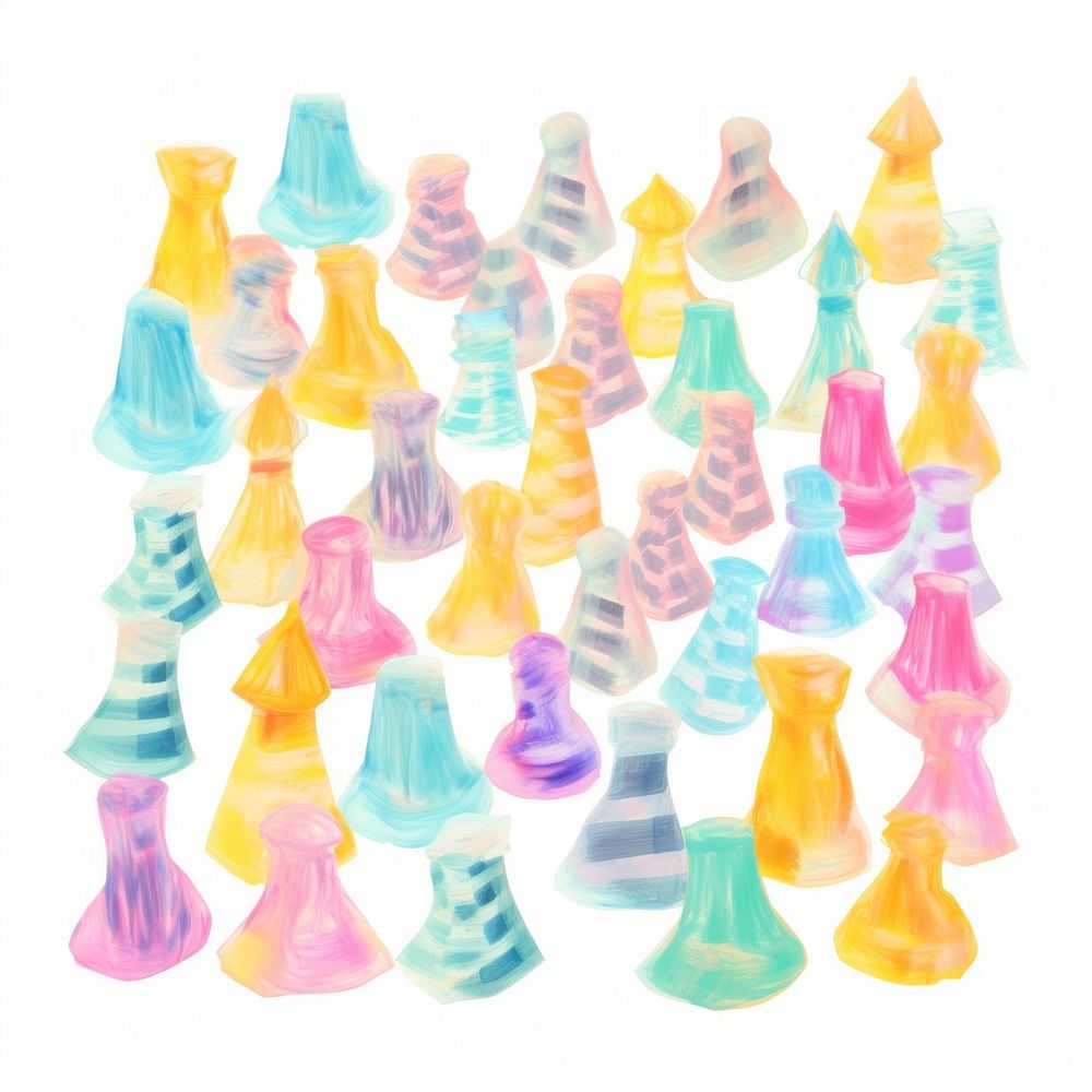 Chess candy art white background. AI generated Image by rawpixel.