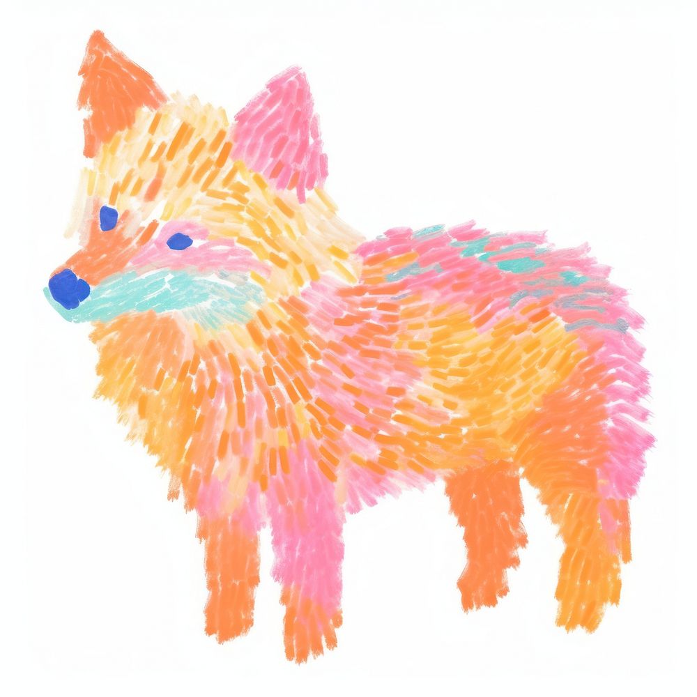 Fox mammal animal art. AI generated Image by rawpixel.