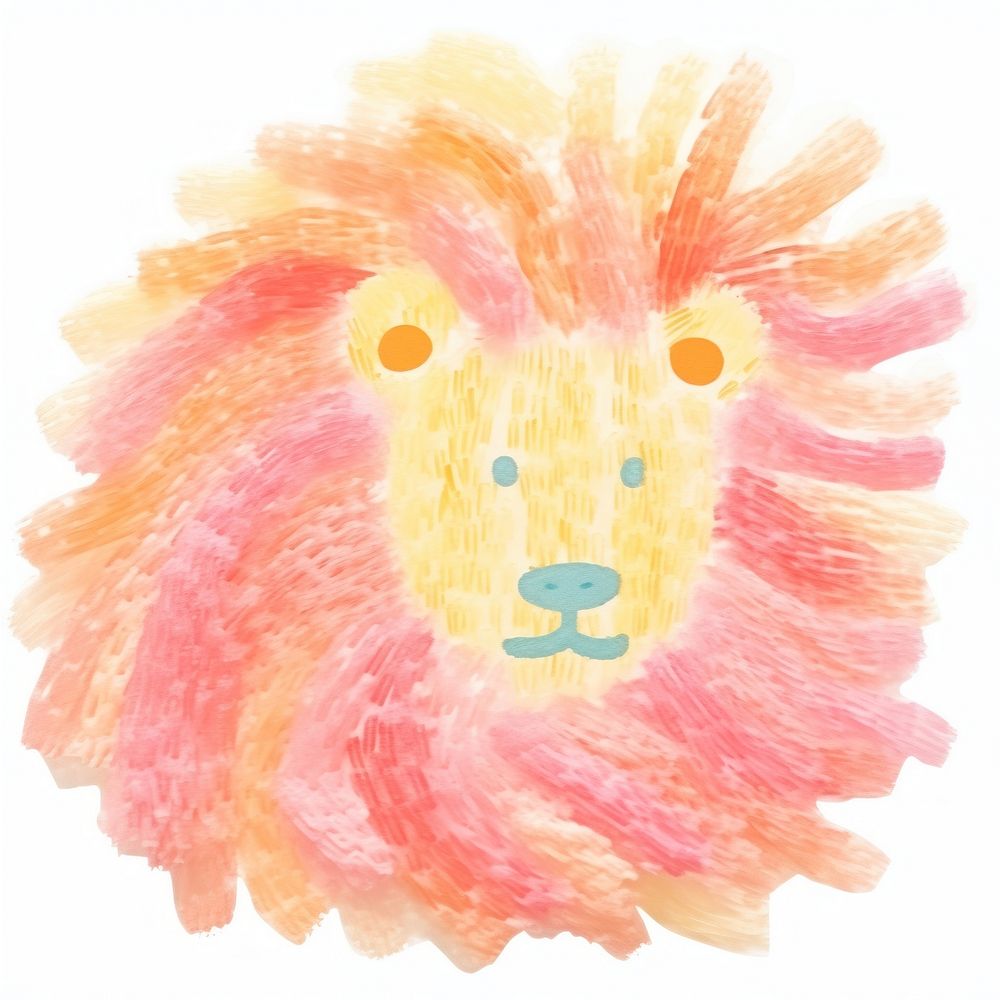 Lion art painting animal. AI generated Image by rawpixel.