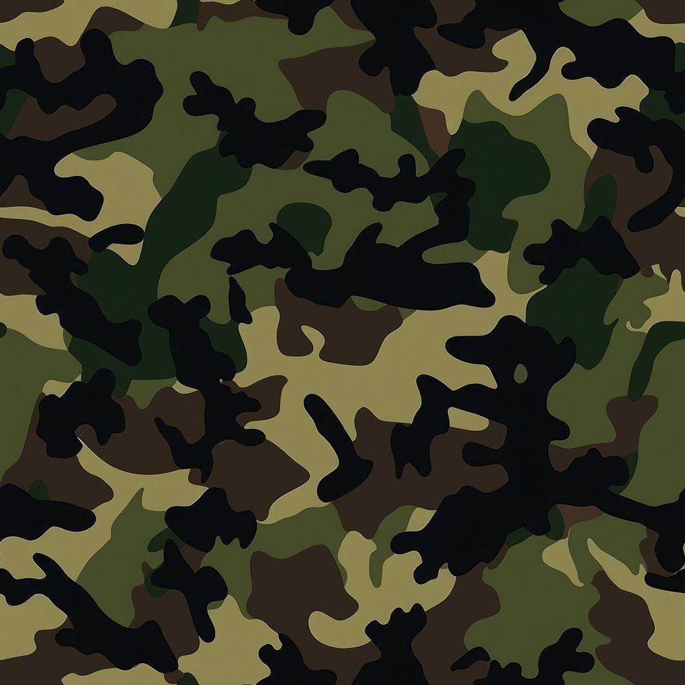 American woodland camouflage pattern backgrounds military repetition. AI generated Image by rawpixel.