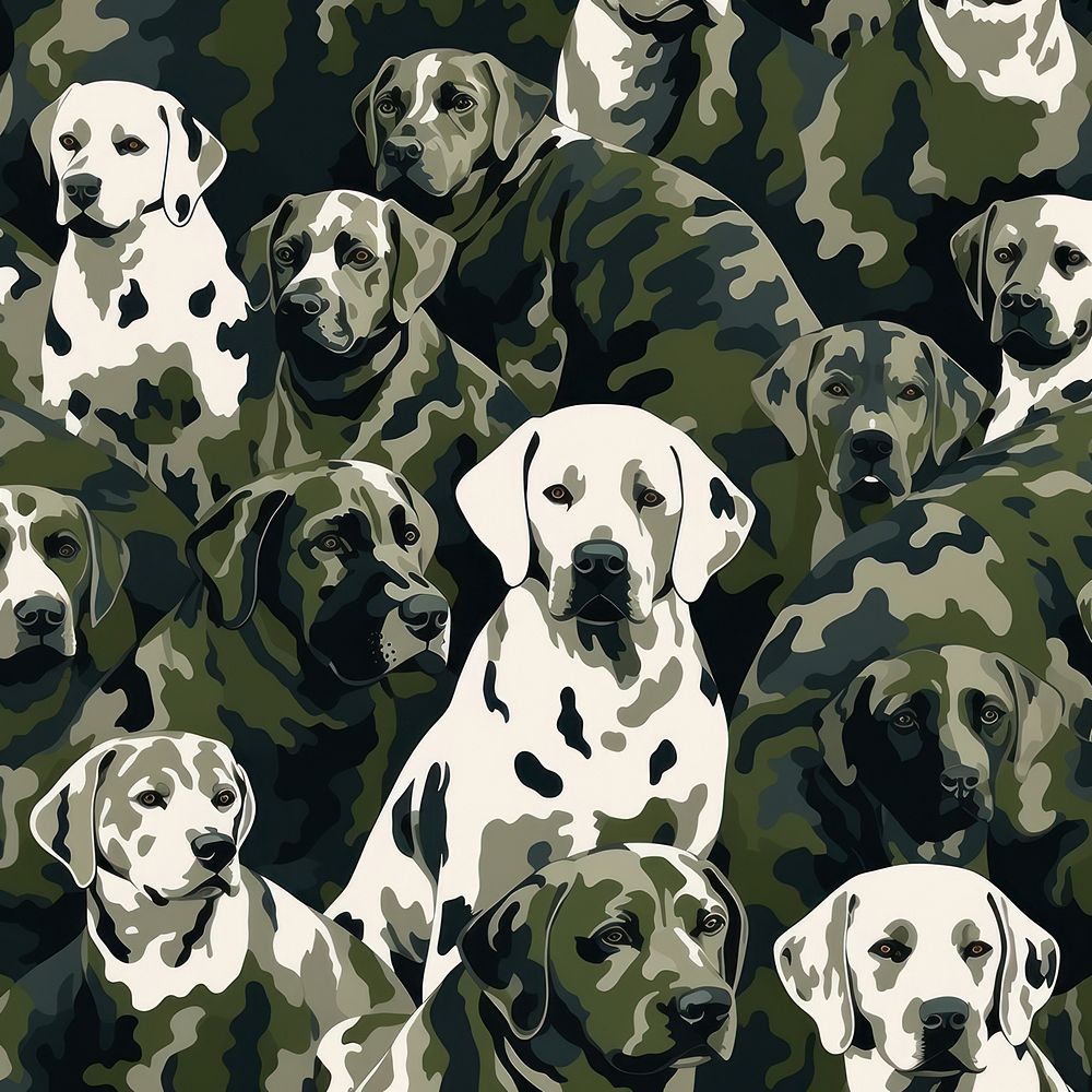 Dog camouflage pattern backgrounds animal mammal