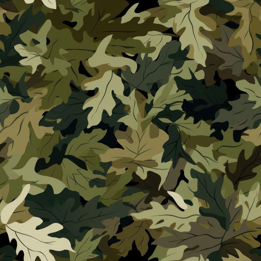 Leaf camouflage pattern backgrounds military textured. AI generated Image by rawpixel.