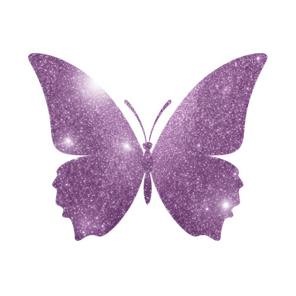 Butterfly icon purple butterfly glitter. AI generated Image by rawpixel.