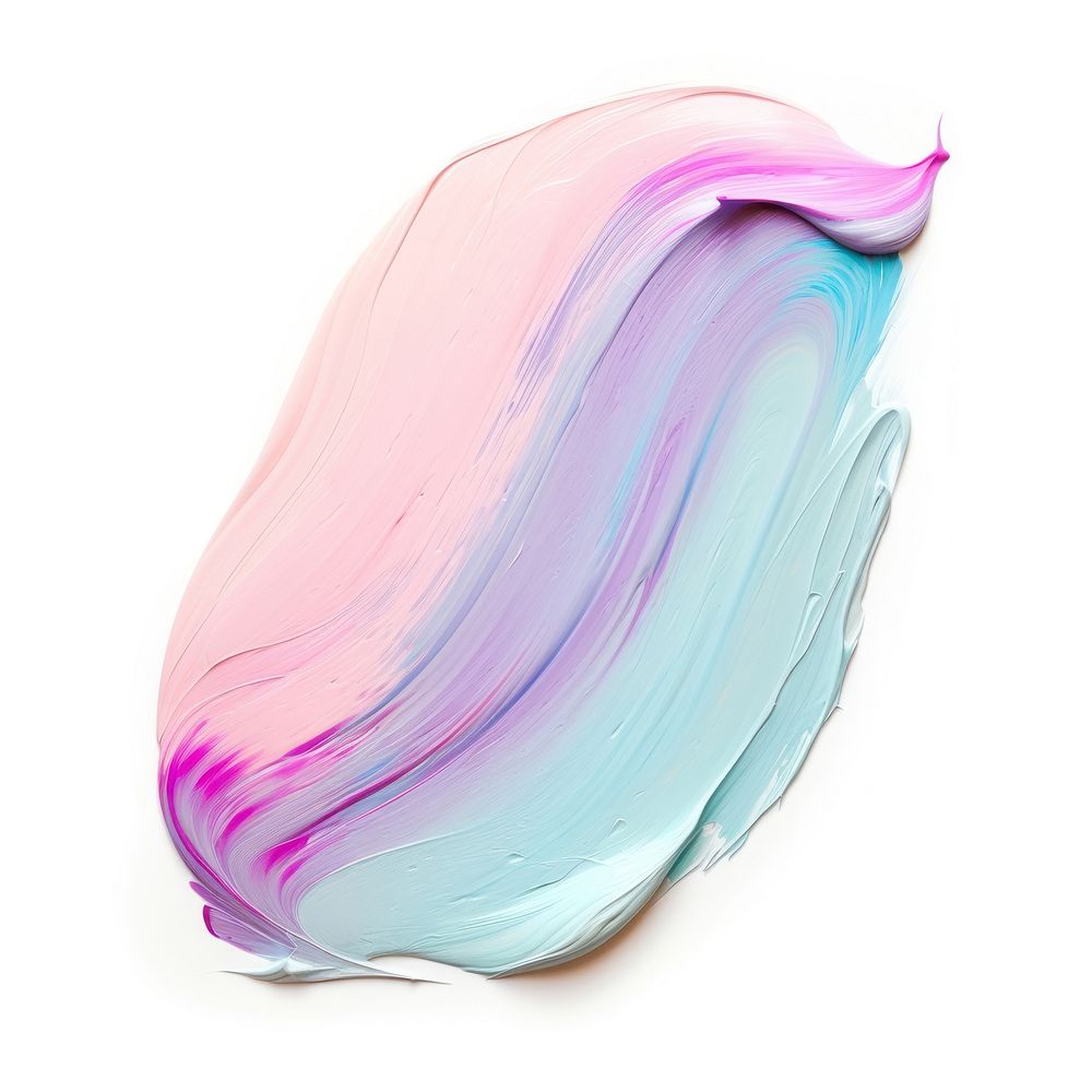 Real flat pale pastel paint brushstroke petal white background creativity. AI generated Image by rawpixel.