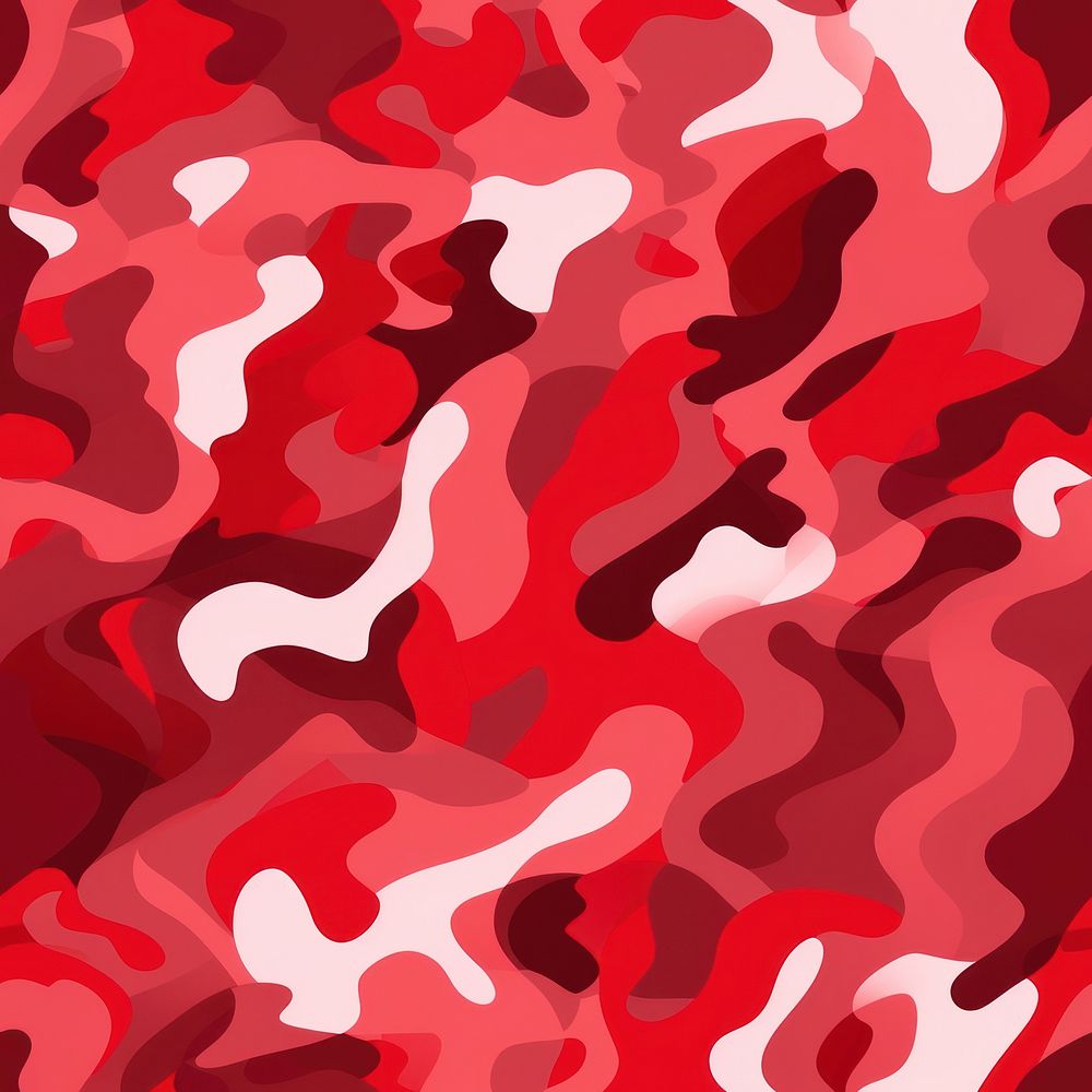 Red camouflage pattern backgrounds abstract textured. AI generated Image by rawpixel.
