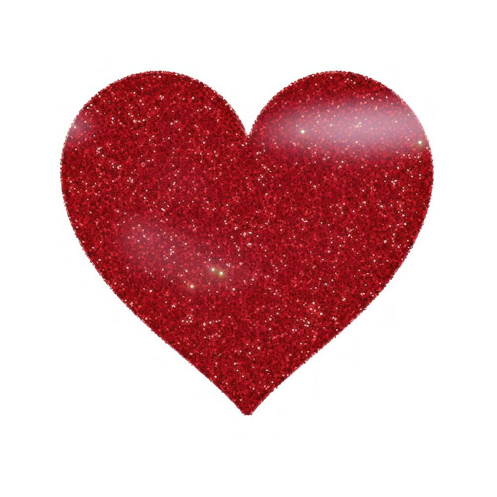 Heart icon glitter shape red. AI generated Image by rawpixel.