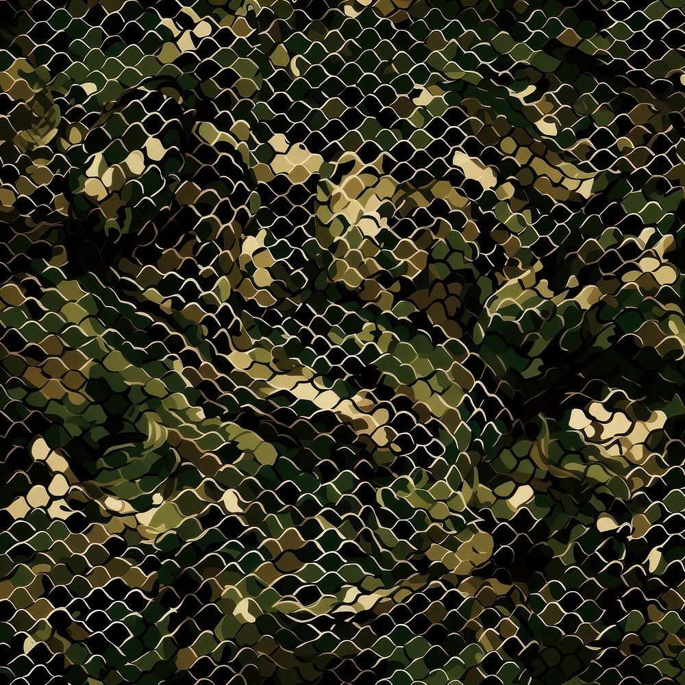 Snake camouflage pattern backgrounds textile protection. AI generated Image by rawpixel.