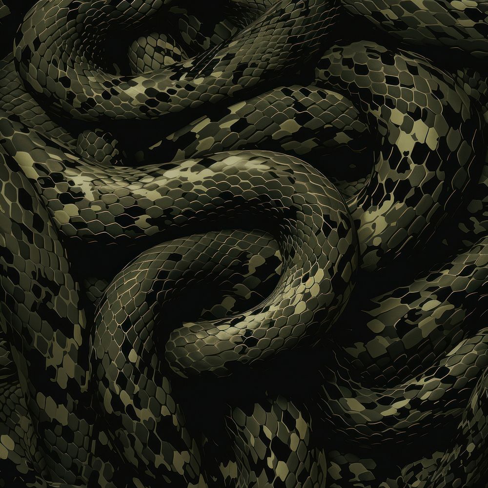 Snake camouflage pattern backgrounds reptile black. AI generated Image by rawpixel.