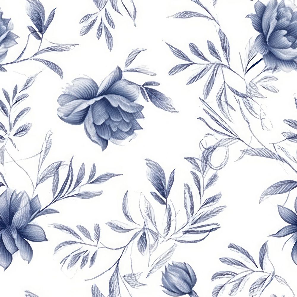 Foliage pattern drawing sketch. AI generated Image by rawpixel.