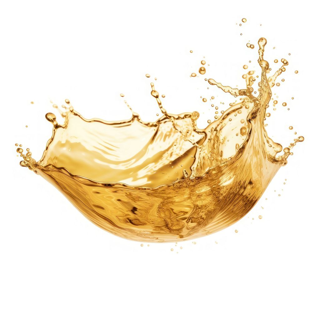 Simple real golden water white background refreshment accessories. AI generated Image by rawpixel.