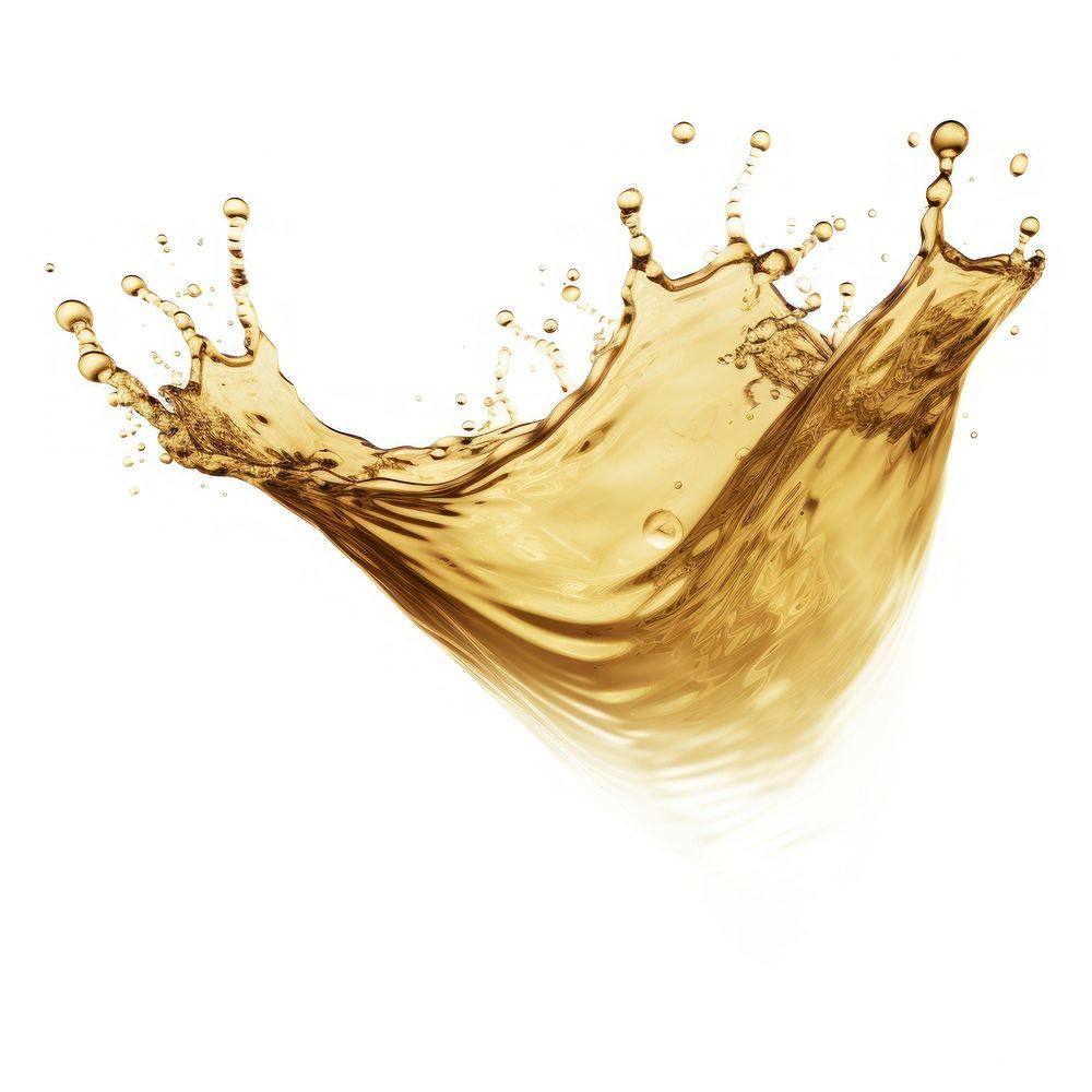 Simple real golden water white background refreshment splattered. AI generated Image by rawpixel.