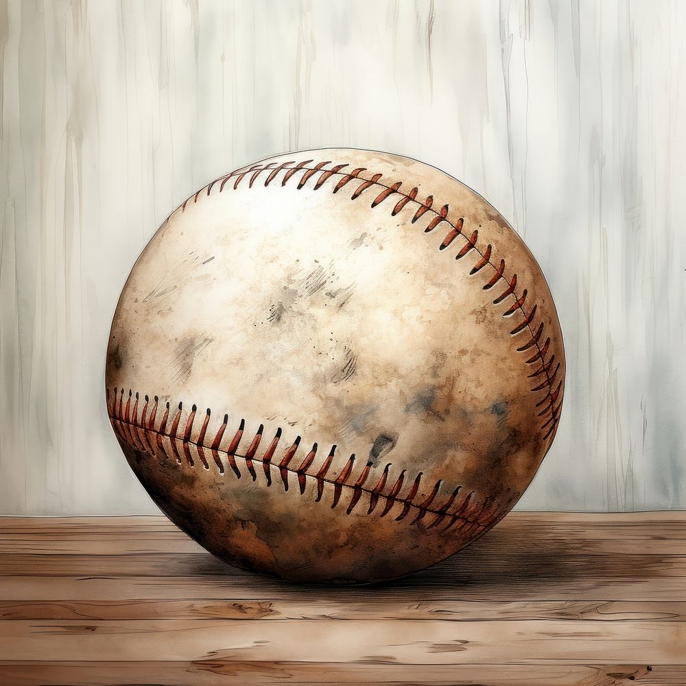 A baseball ball sports softball clothing. AI generated Image by rawpixel.